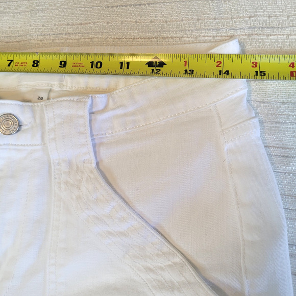 FRAME Denim Le High Flare White Jeans Womens Stretch Cotton Size 29x32 (Tag 28) - Picture 10 of 13